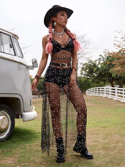 sheer galaxy dress Is That The New 1pc Galaxy Pattern Sheer Mesh Dress Without Belt ??| ROMWE  CANADA