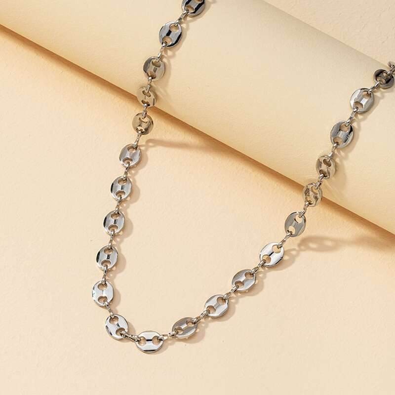 

Simple Chain Necklace, Silver