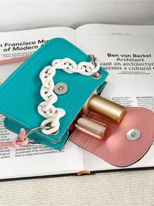 Mini Two Tone Satchel Bag - Mint Blue - View 3