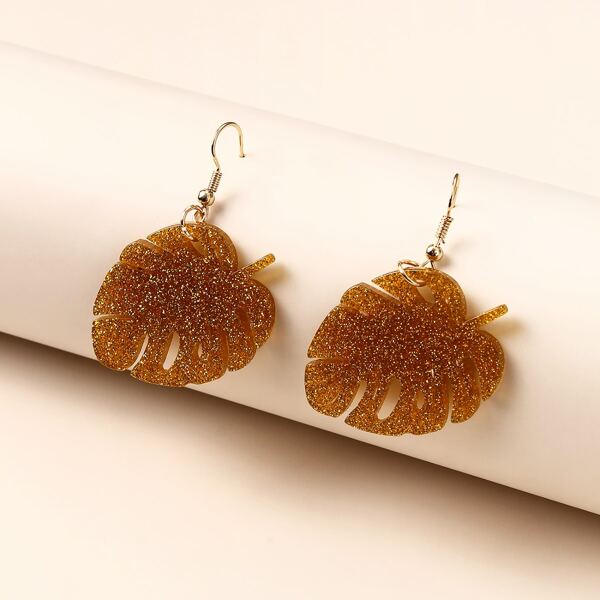 

Leaf Decor Drop Earrings, Multicolor