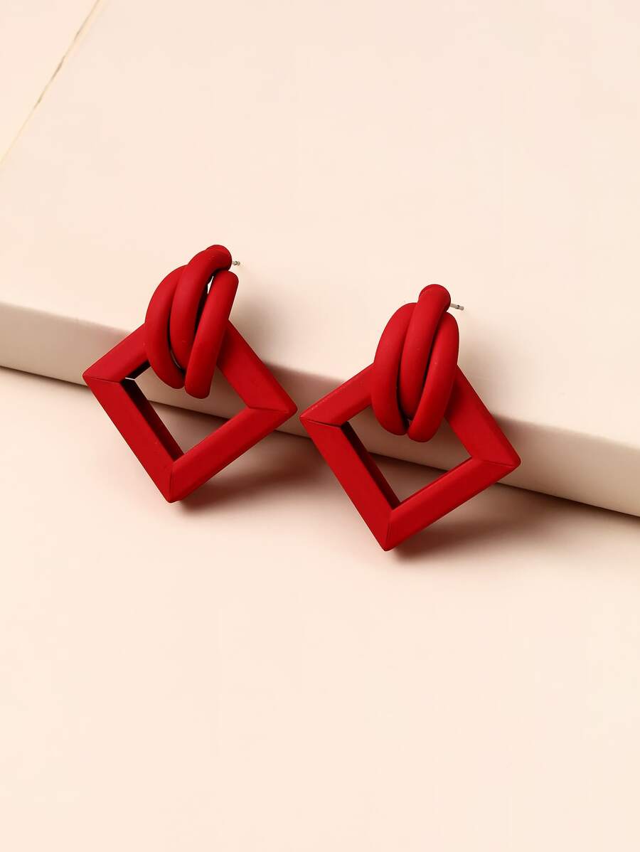 Hoa tai địa lý rỗng - Đỏ - Xem 1