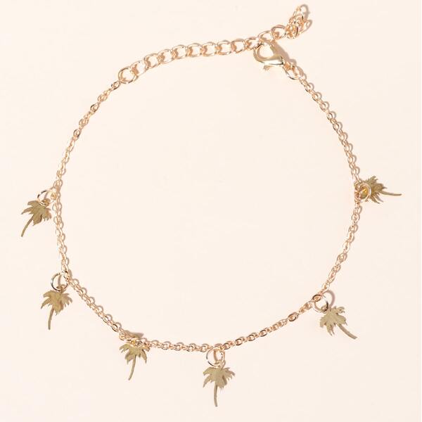 

Coconut Tree Charm Anklet, Gold