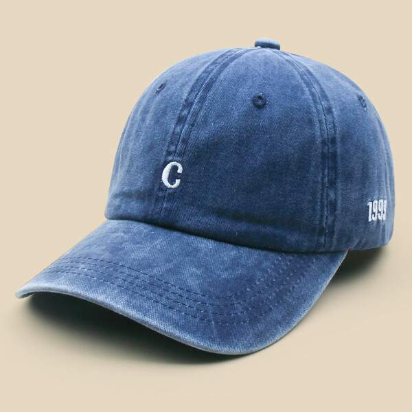 

Letter Embroidered Baseball Cap, Blue