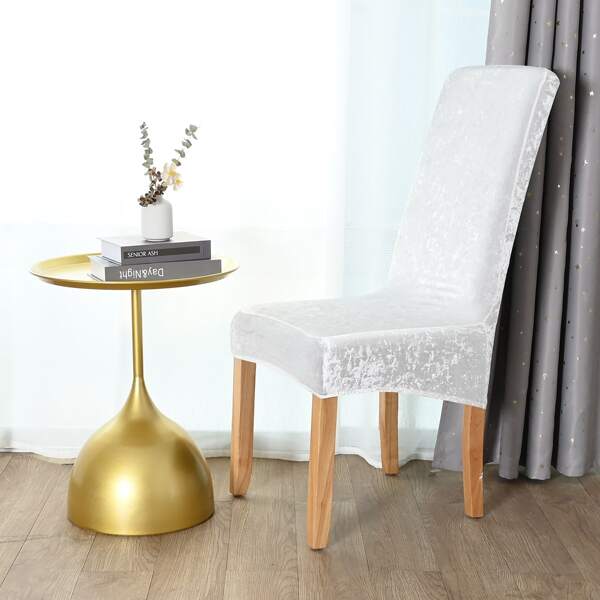 

Solid Color Stretchy Chair Slipcover, White