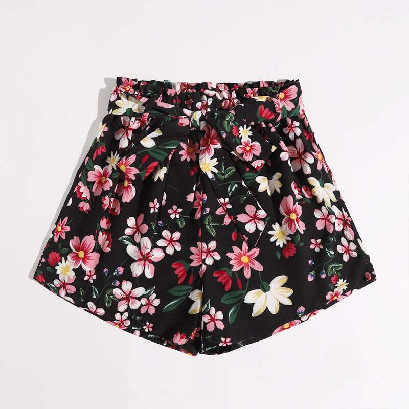 

Floral Belted Shorts, Multicolor