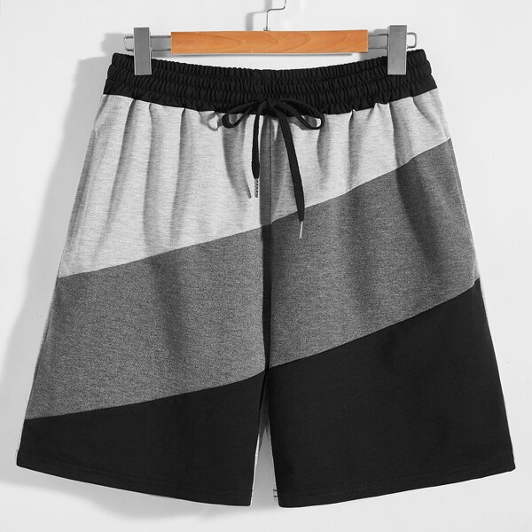 

Men Cut And Sew Shorts, Grey