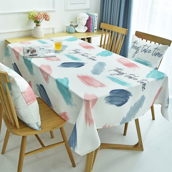 

Watercolor Pattern Tablecloth, Multicolor