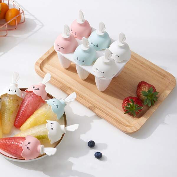 

1pc Corn Design Popsicle Mold, White