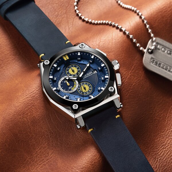 

Men Water Resistant Triple Dial Date Quartz Watch