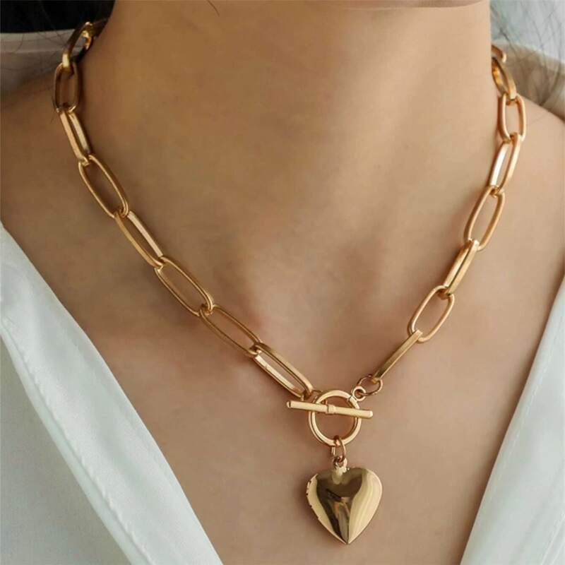 

Heart Chain Necklace, Gold