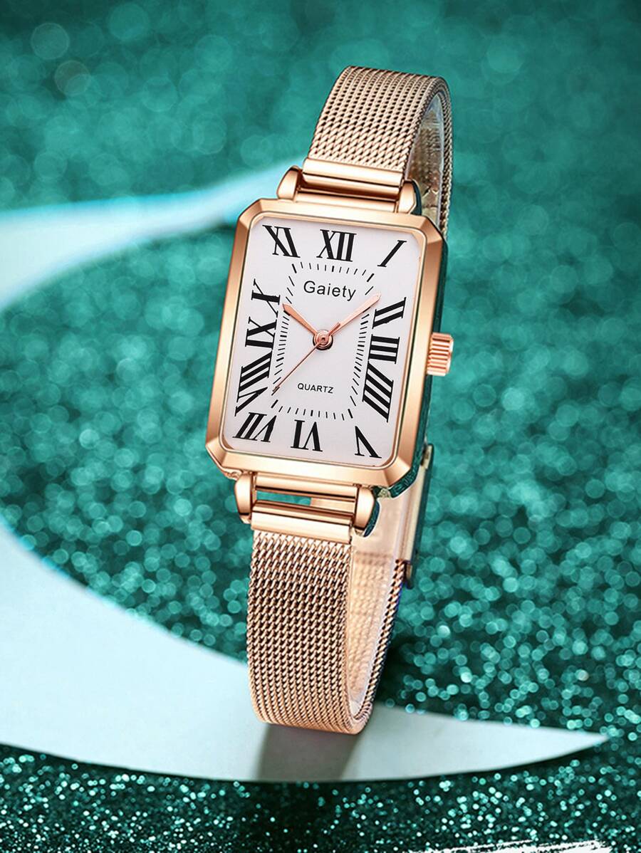 Reloj Blanco Casual - Oro rosa - Ver 1