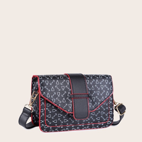 

Graphic Crossbody Bag, Black