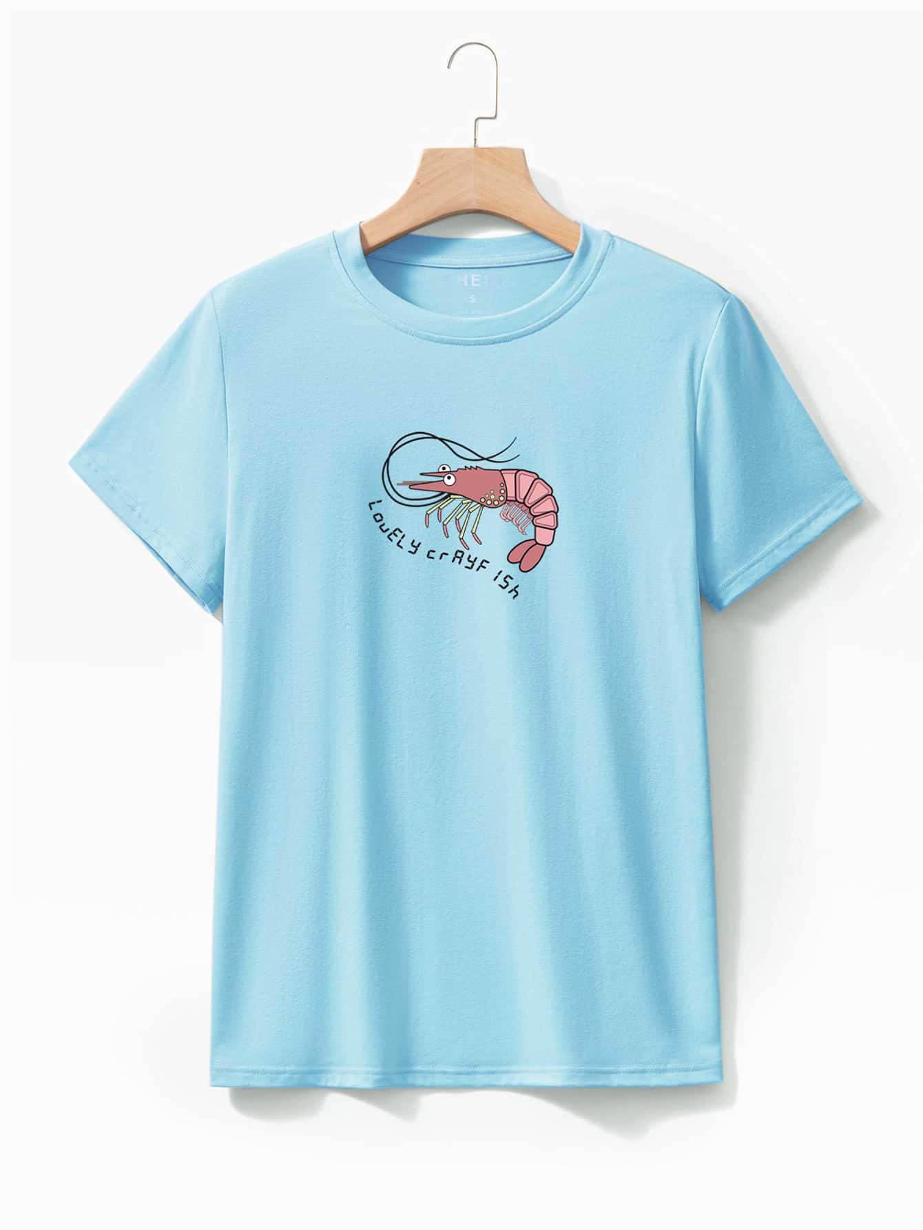 Cartoon And Letter Graphic Tee