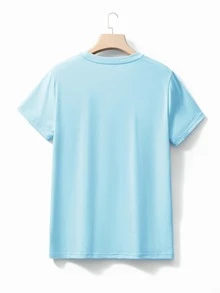 Cartoon And Letter Graphic Tee