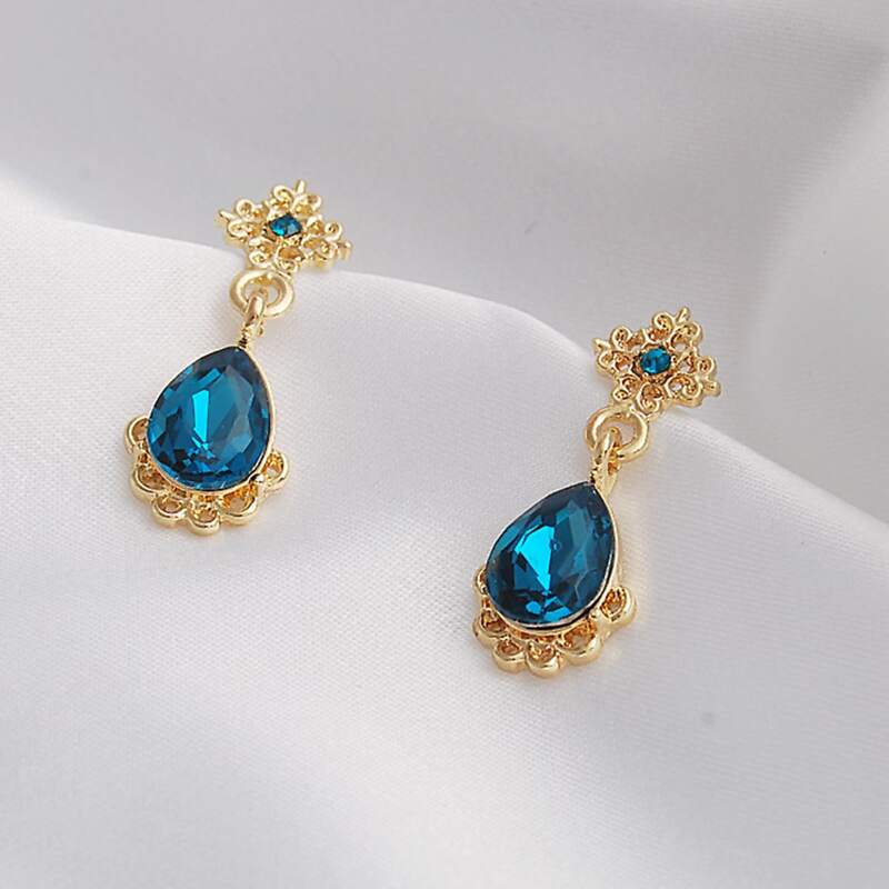 

Gemstone Drop Earrings, Blue