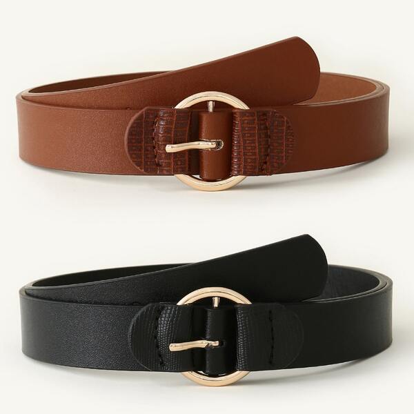 

2pcs Simple Belt, Multicolor