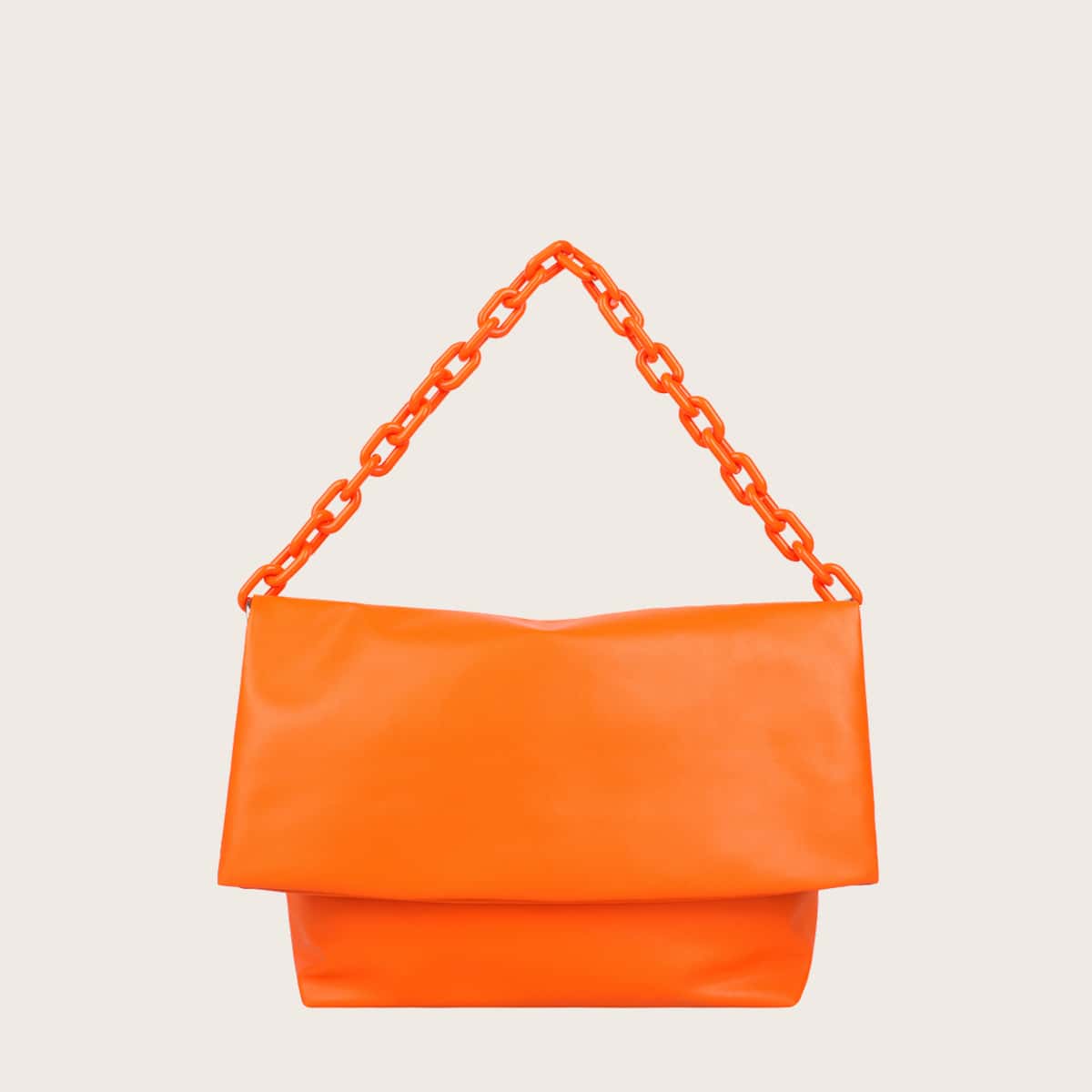 

Solid Chain Shoulder Bag, Orange