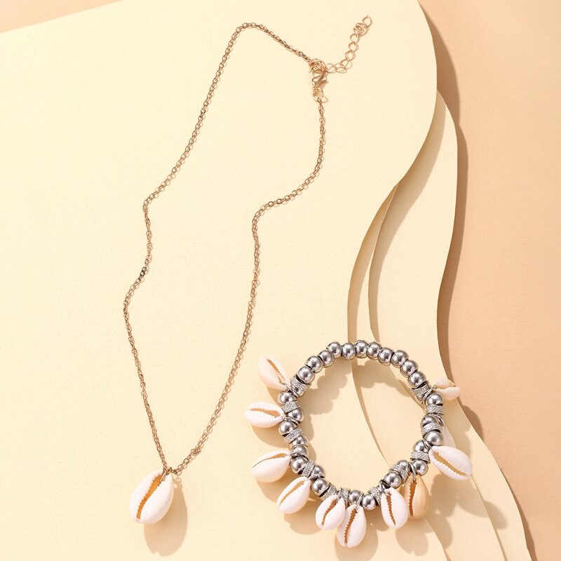

Shell Charm Necklace & Anklet, Multicolor