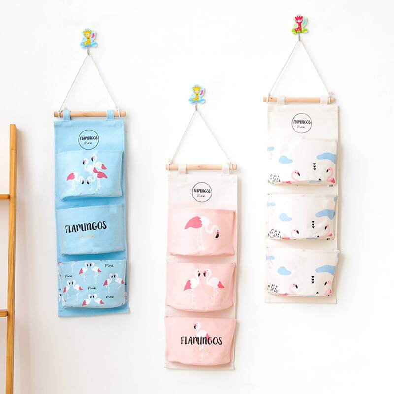 

1pc Random Flamingo Hanging Storage Bag, Multicolor