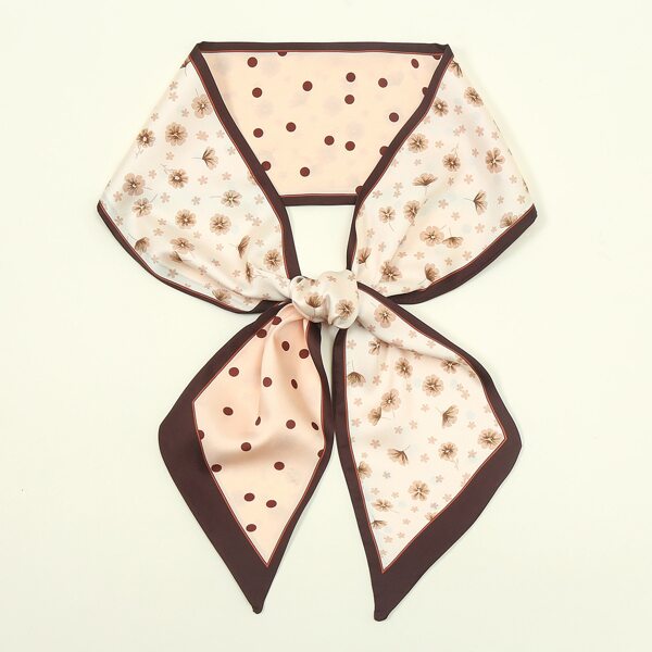 

Flower Print Skinny Scarf, Multicolor