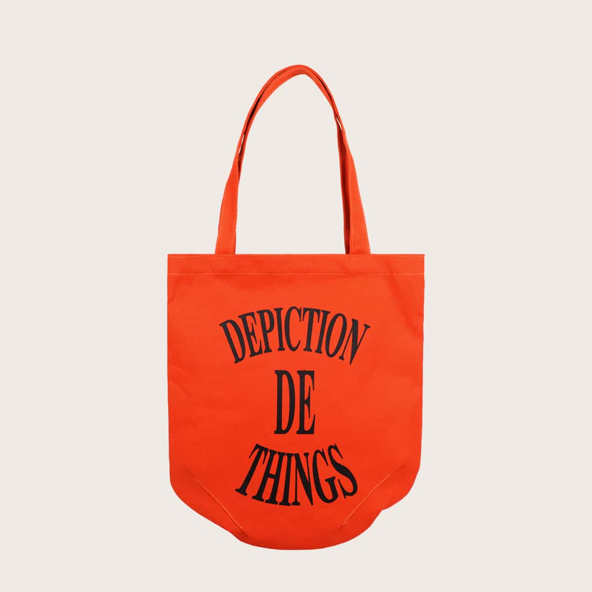 

Letter Graphic Tote Bag, Orange