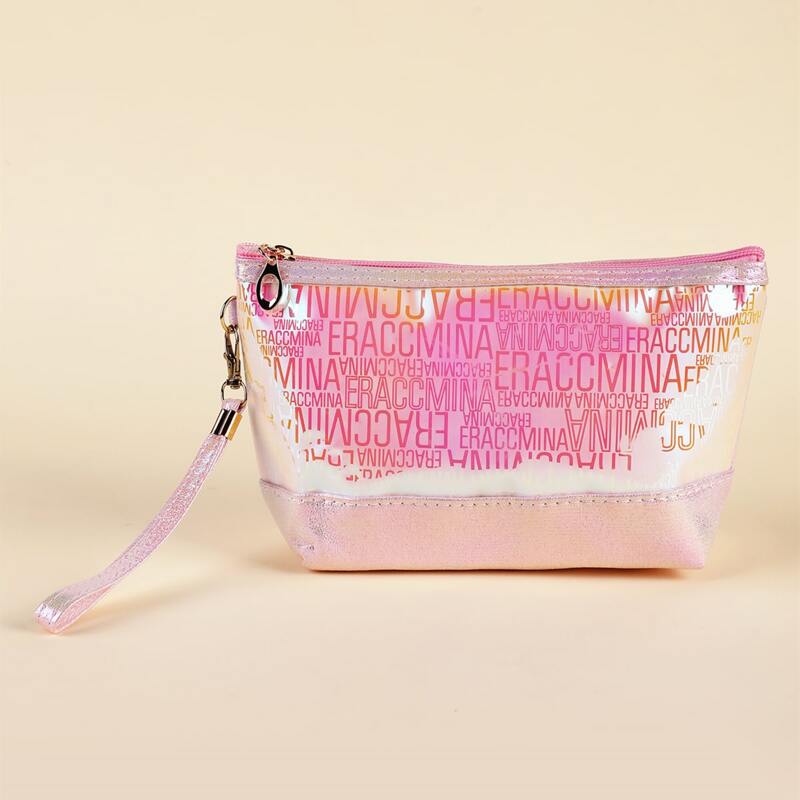 

Laser Zipper Makeup Bag, Baby pink
