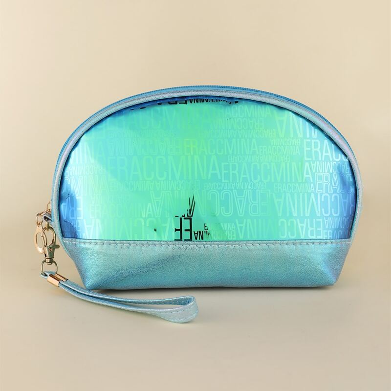 

Laser Roundtop Makeup Bag, Blue