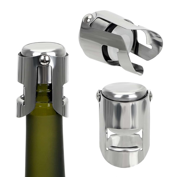 

1pc Stainless Steel Wine Stopper, Silver