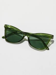 Women's Cat Eye Fashion Glasses - Green - View 1