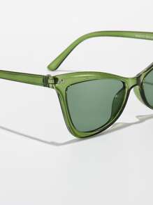 Women's Cat Eye Fashion Glasses - Green - View 4