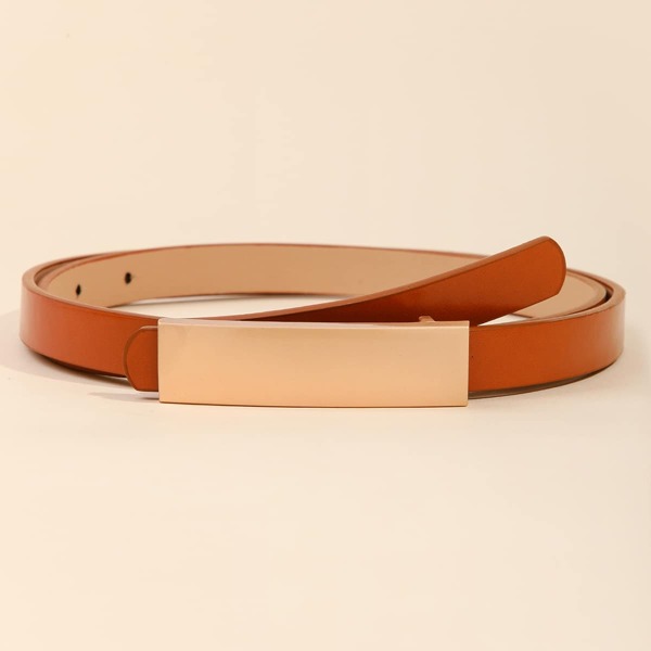 

Metal Buckle Belt, Brown