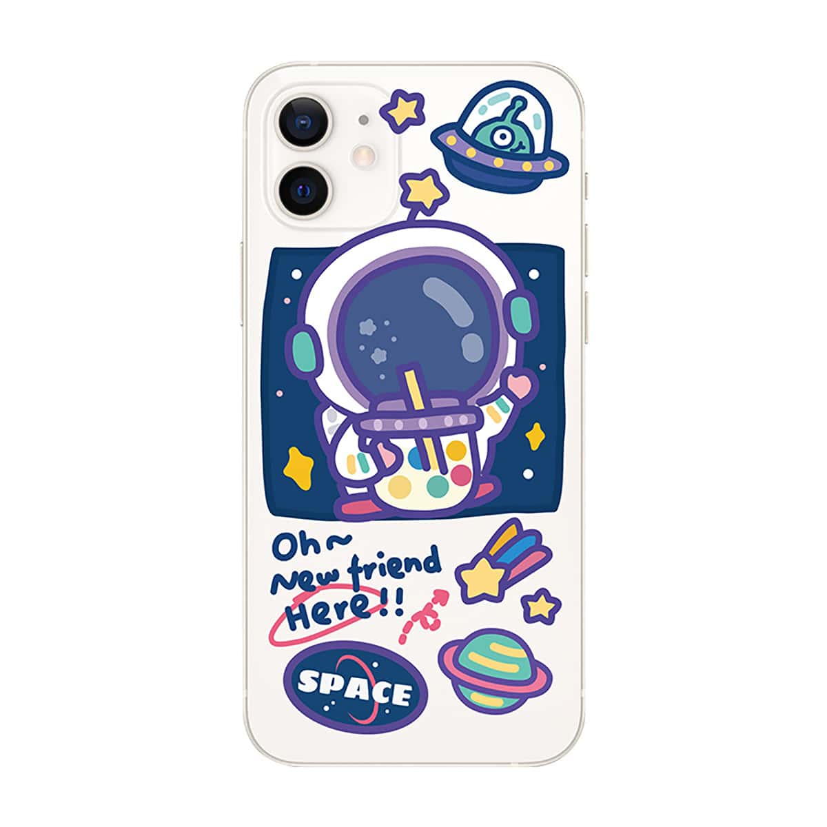 

Astronaut Print Phone Case, Clear