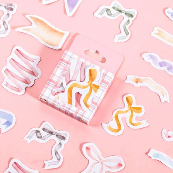 

45pcs Bow Sticker Set, Multicolor