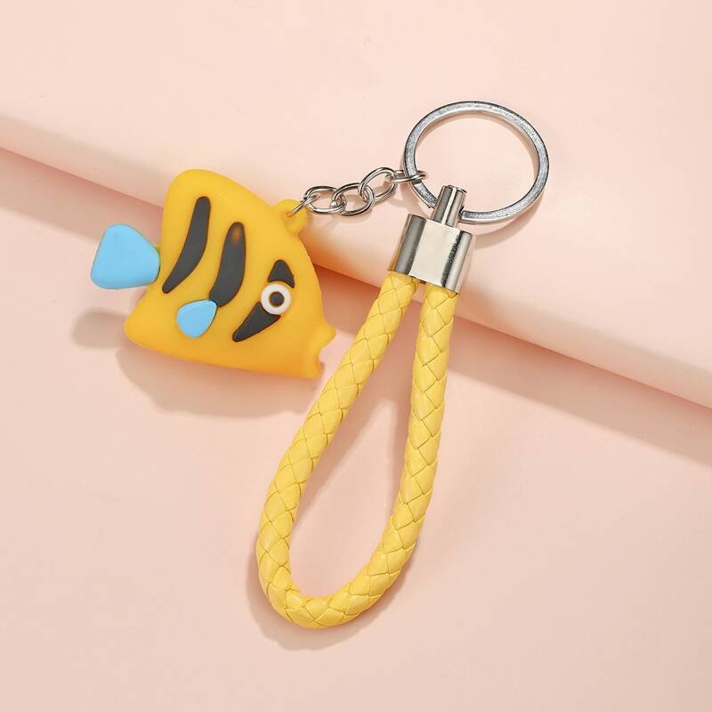 

Cartoon Fish Decor Keychain, Yellow