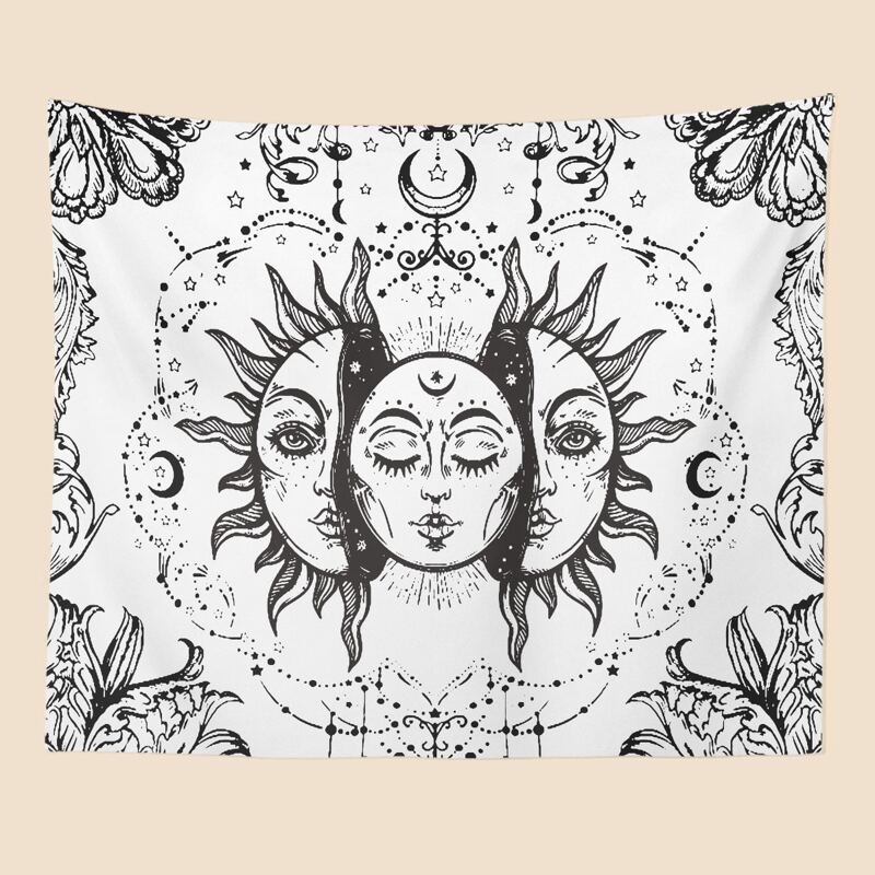 

Sun Print Tapestry, Black and white