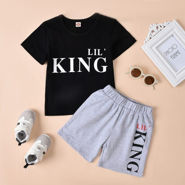 

Toddler Boys Letter Graphic Tee & Shorts, Multicolor