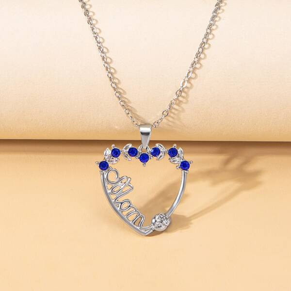 

Heart Pendant Necklace, Silver