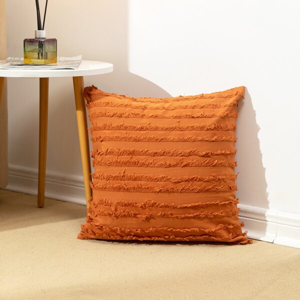 

Tassel Decor Cushion Cover Without Filler, Orange