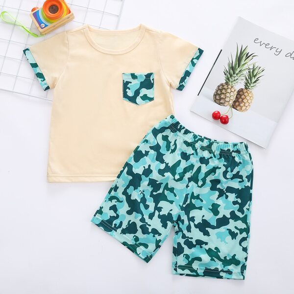 

Toddler Boys Camo Print Tee With Shorts, Multicolor