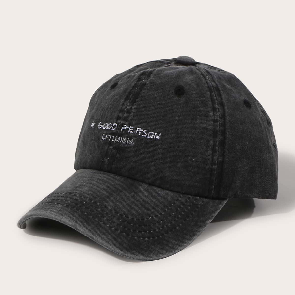 

Guys Letter Baseball Hat, Black