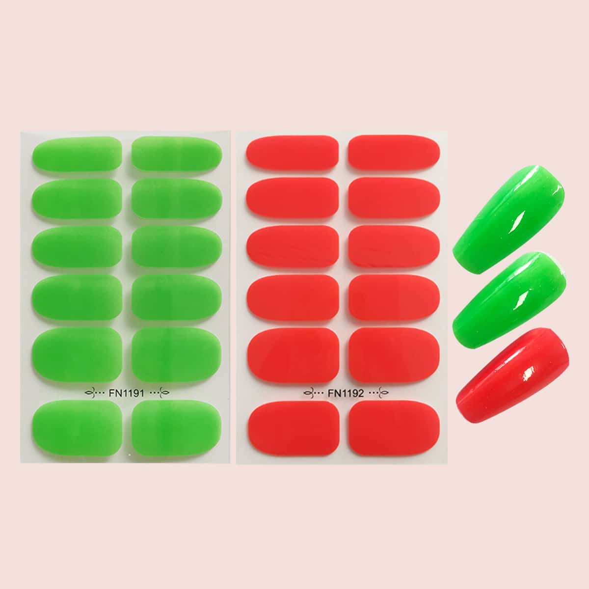 

2sheets Solid Nail Art Sticker, Multicolor