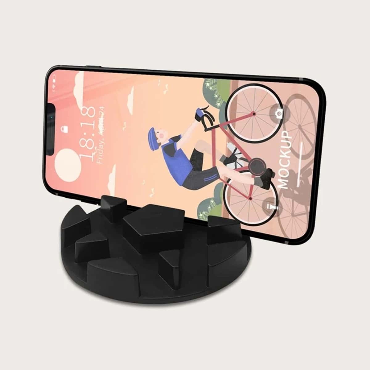 

1pc Multi-grid Phone Holder, Black