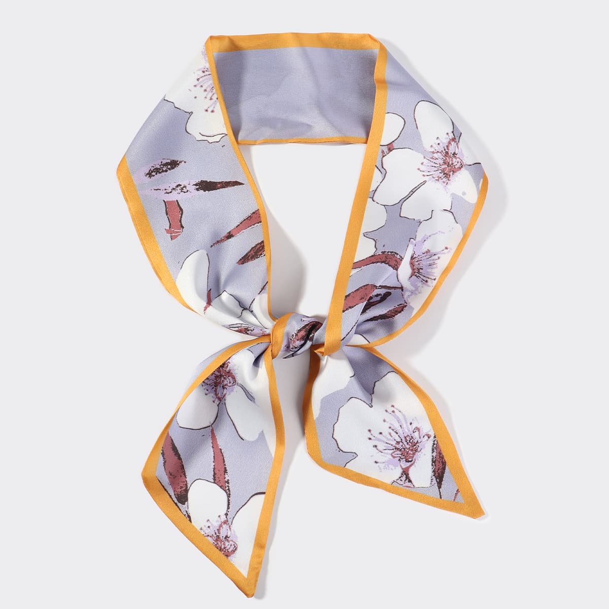 

Flower Print Skinny Scarf, Multicolor