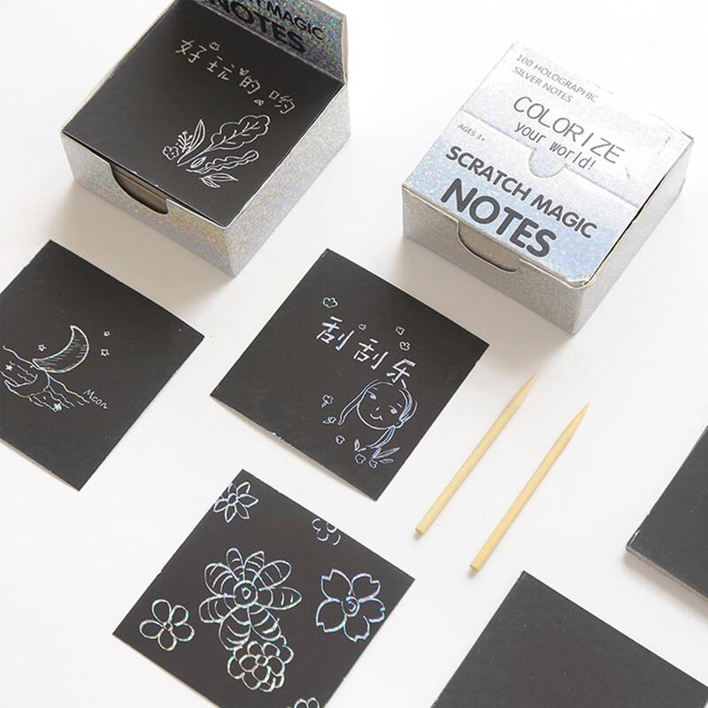 

100sheets Random Scratch Paper, Black