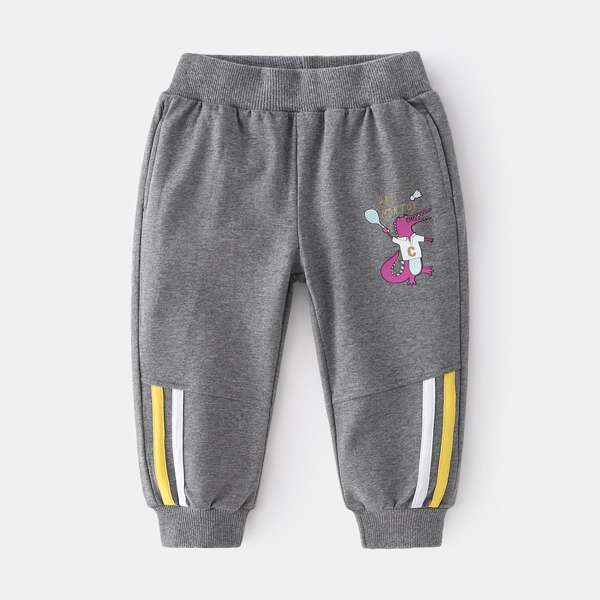 

Toddler Boys Cartoon Graphic Sweatpants, Grey