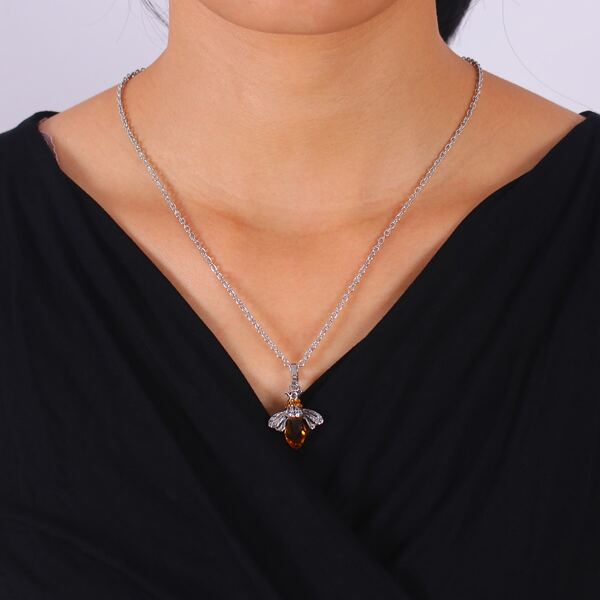 

Insect Pendant Necklace, Silver
