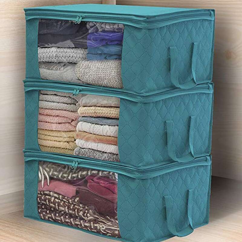 

1pc Quilt Storage Bag, Blue