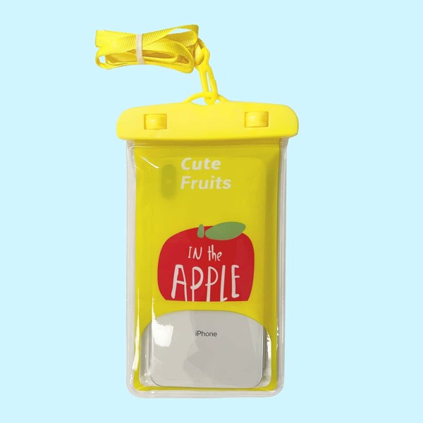 

Apple Pattern Waterproof Phone Bag, Yellow