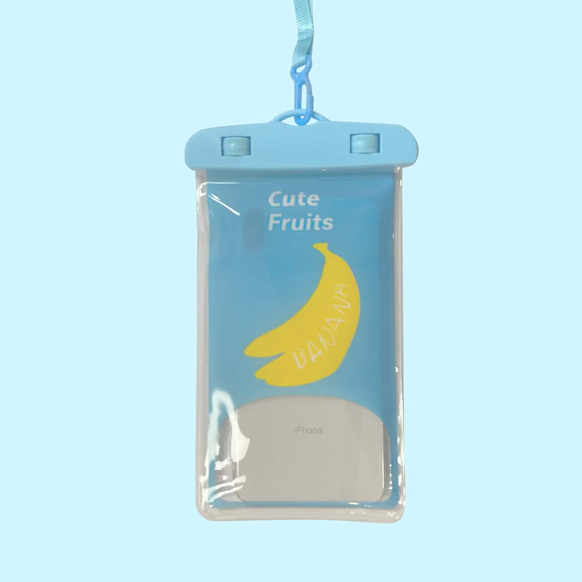 

Banana Pattern Waterproof Phone Bag, Blue