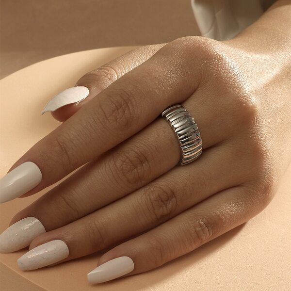 

1pc Cuff Ring, Silver